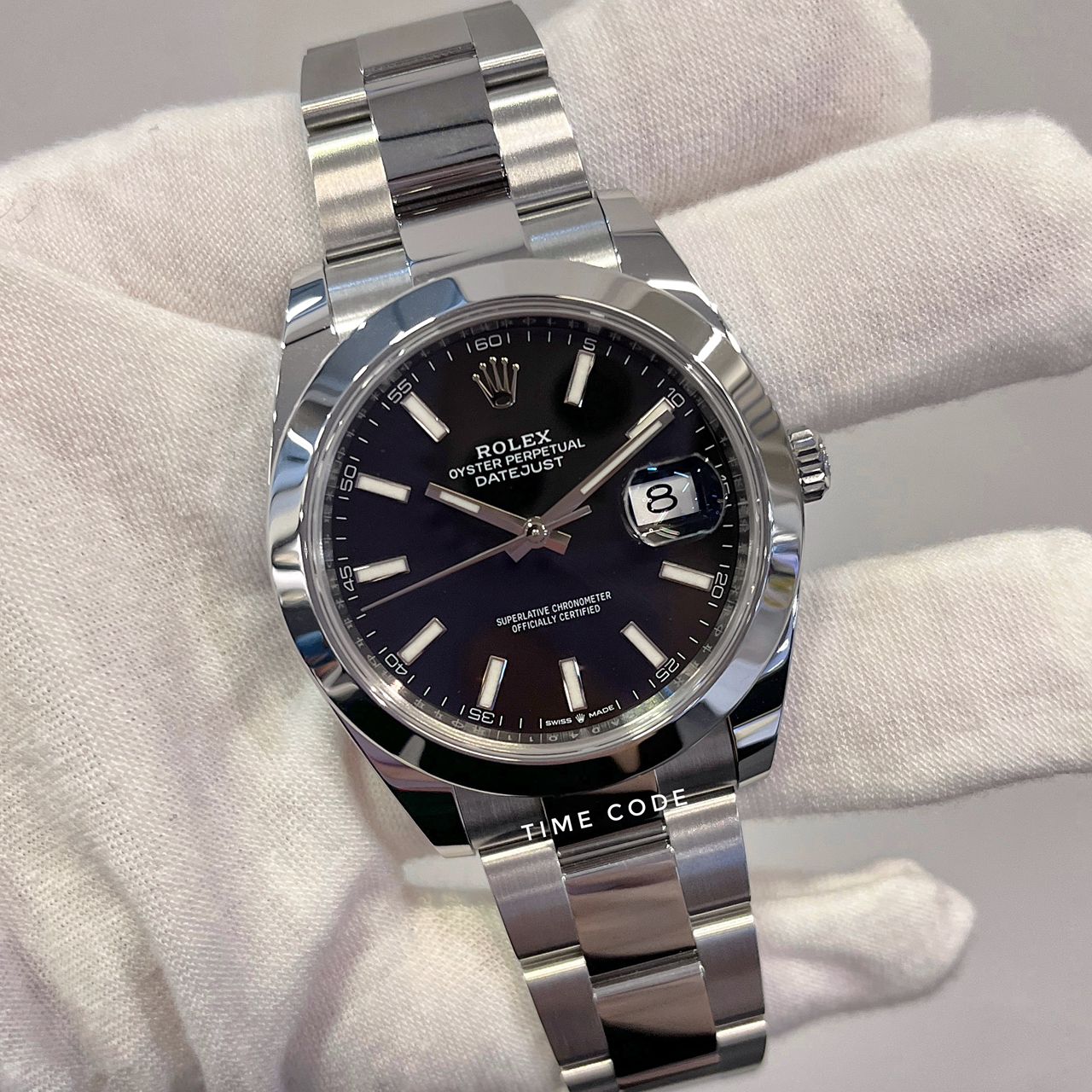ROLEX DATEJUST 41MM BLACK DIAL -126300