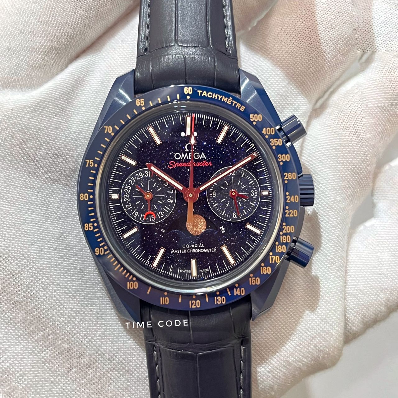 OMEGA SPEEDMASTER MOONPHASE BLUE CERAMIC 44.25MM -304.93.44.52.03.002