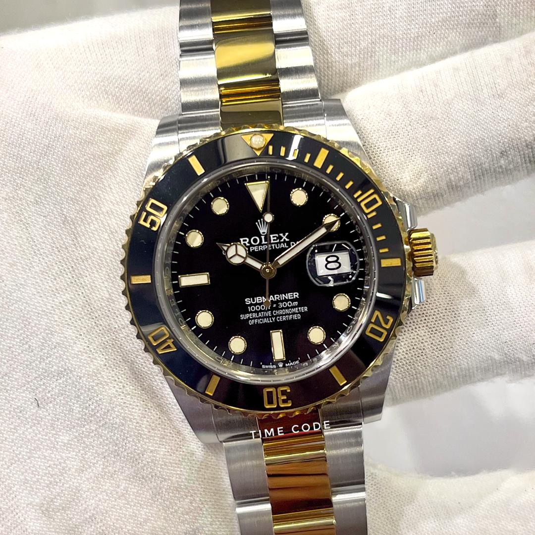 ROLEX SUBMARINER 41MM YELLOW HALF GOLD -126613LN