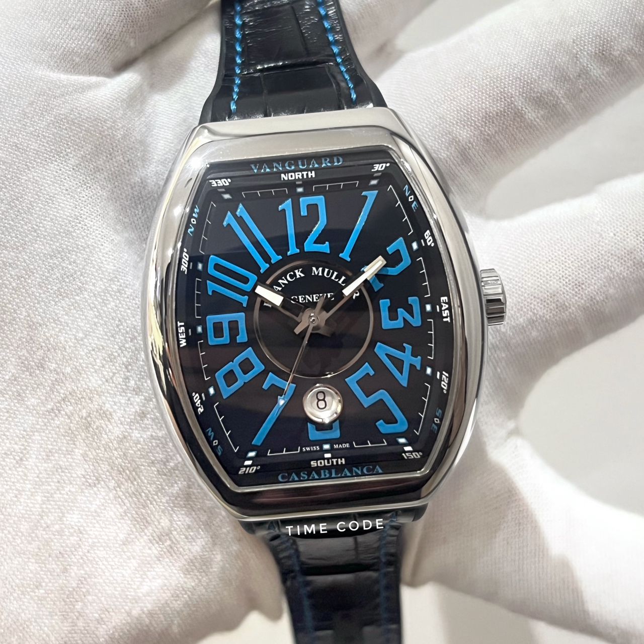 FRANCK MULLER VANGUARD CASABLANCA -V 41 SC DT CASA AC CASA BLK BLUE (NR)