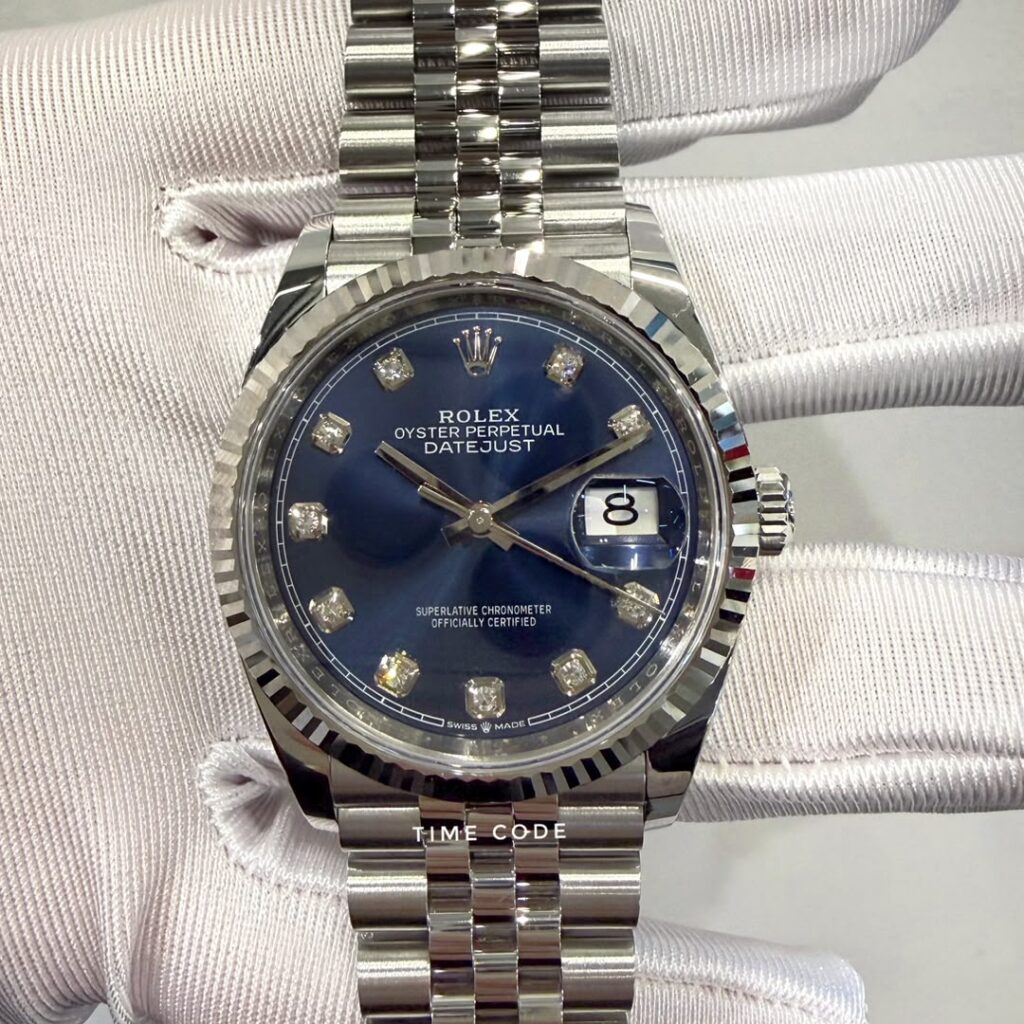 ROLEX DATEJUST 36MM BLUE DIAMONDS DIAL -126334
