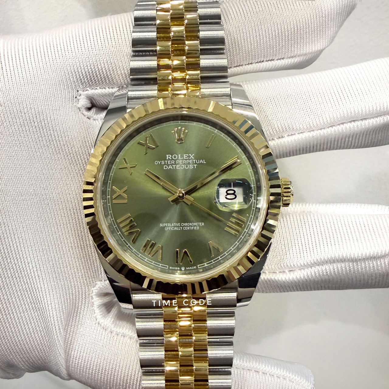 ROLEX DATEJUST 41MM OLIVE GREEN DIAL -126333